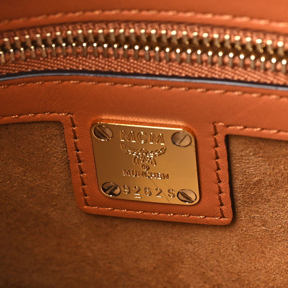 MCM Calfskin Mini Munchen Tote Cognac 6 of 9