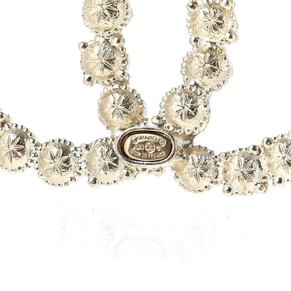 Chanel Pearl Crystal CC Brooch Gold Pearly White Purple 4 of 5