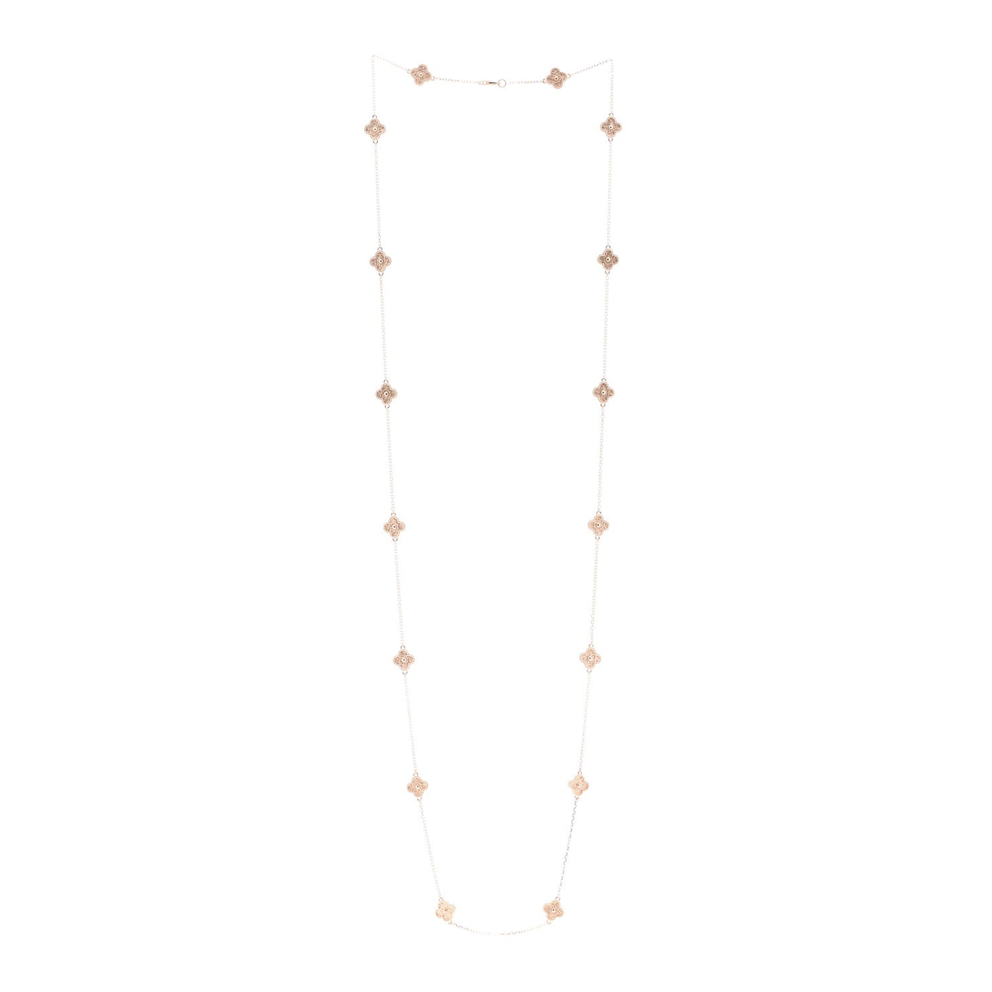 18K Rose Gold 16 Motifs Sweet Alhambra Necklace