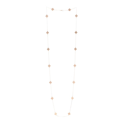 Van Cleef & Arpels 18K Rose Gold 16 Motifs Sweet Alhambra Necklace 3 of 7