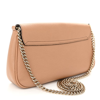 Gucci Pebbled Calfskin Medium Soho Flap Crossbody Camelia 3 of 10