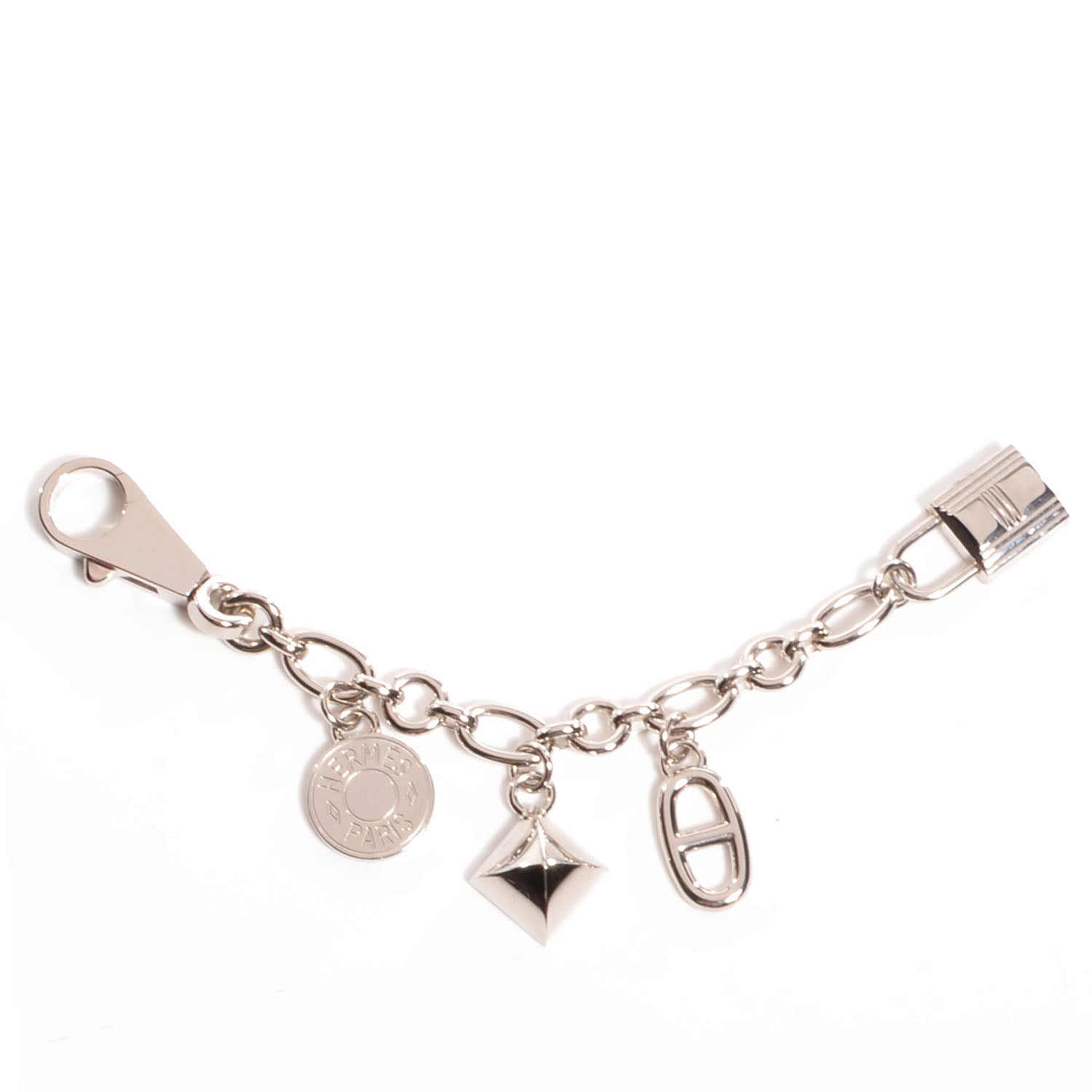 Hermes Palladium Olga Bag Charm Bracelet 1 of 4