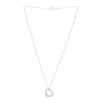 Tiffany Sterling Silver 16mm Elsa Peretti Open Heart Pendant Necklace 3 of 7