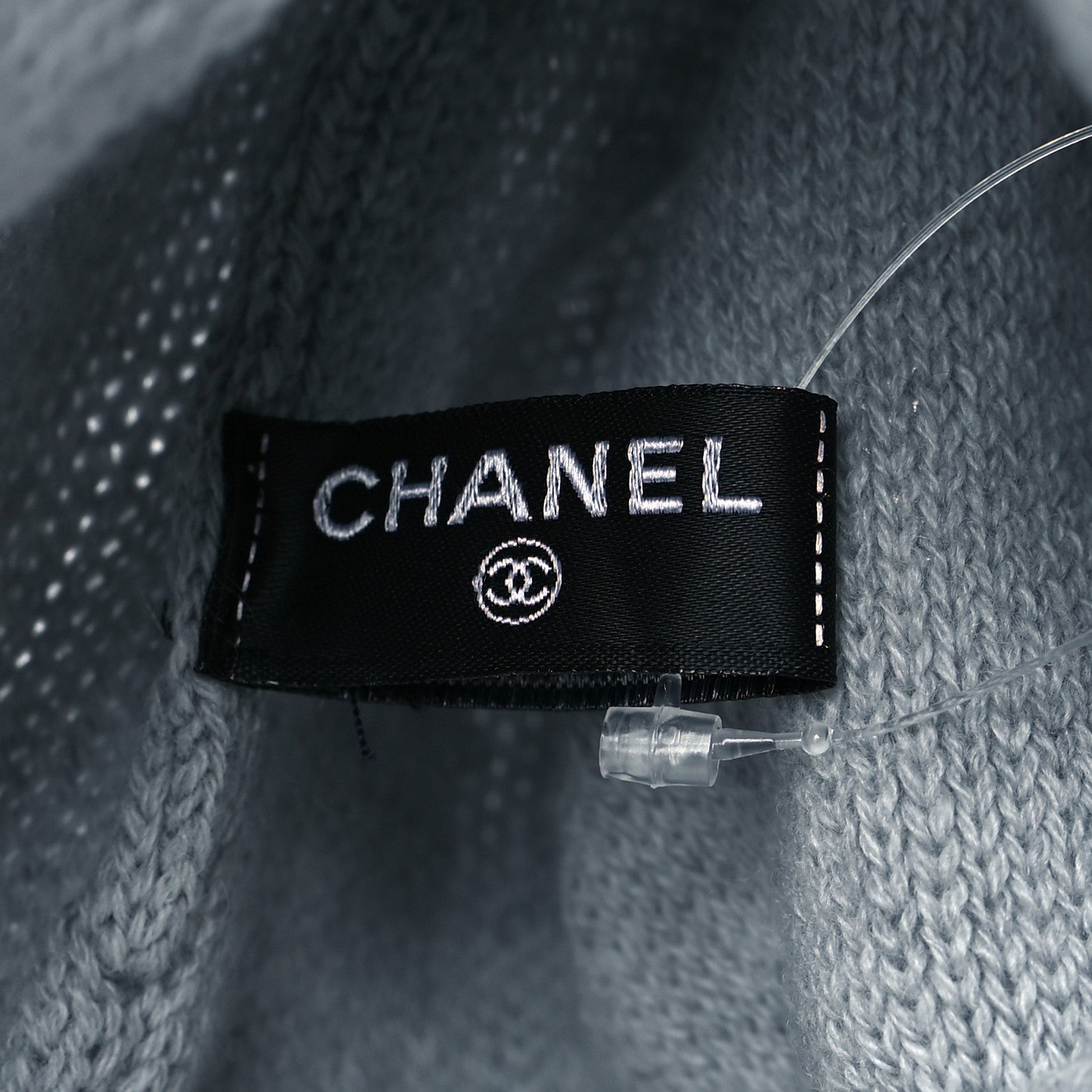 Chanel Cashmere CC Beanie Hat Grey 4 of 5