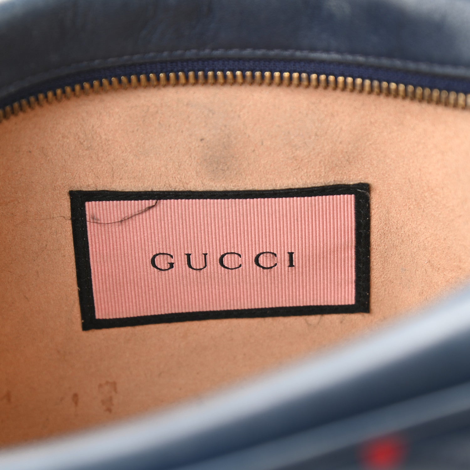 Gucci Calfskin Matelasse GucciGhost Small GG Marmont Chain Shoulder Bag Blue Agata Hibiscus Red 21 of 21