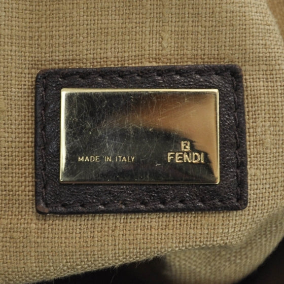 Fendi Zucca Nappa Nuvolata Vitello Tortuga Spy Tobacco Moro 8 of 10