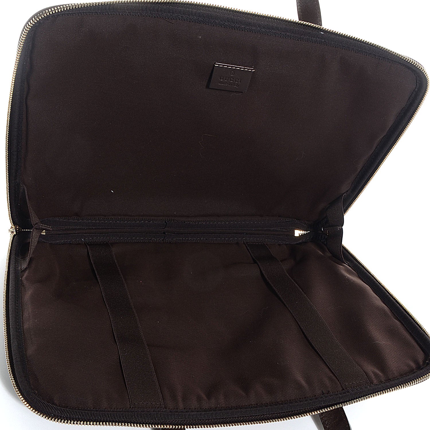 Gucci GG Plus Monogram Sellieria Calfskin Medium Joy Computer Case Beige Ebony Cocoa 5 of 8