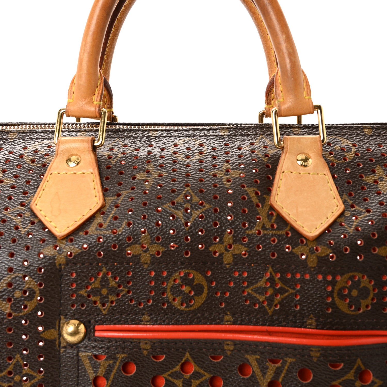 Louis Vuitton Monogram Perforated Speedy 30 Orange 1816429