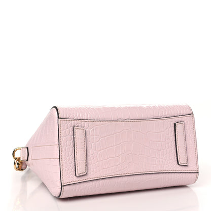 Givenchy Calfskin Crocodile Embossed Mini Antigona Pink 4 of 12