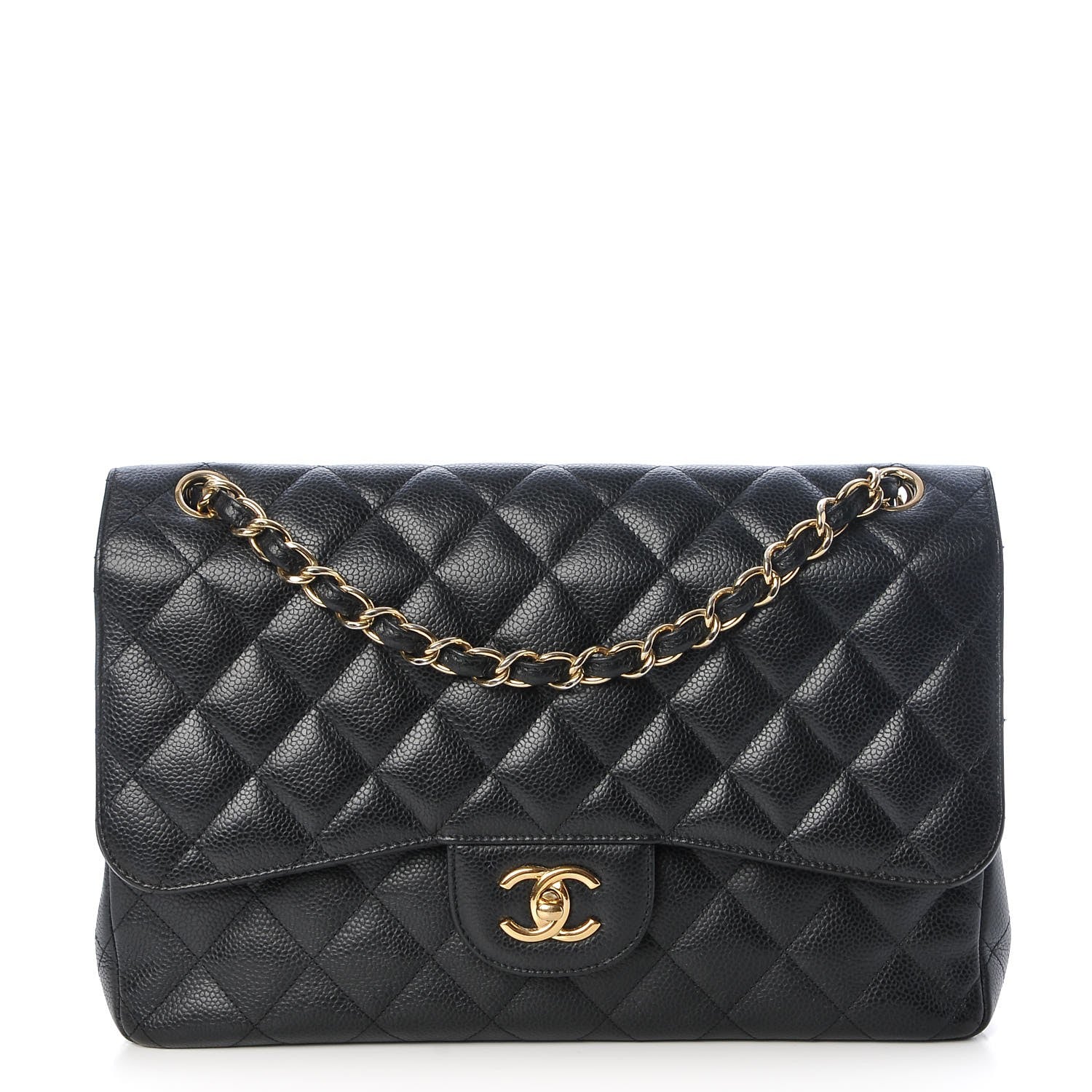 Chanel Caviar Quilted Jumbo Double Flap Black 1 of 16