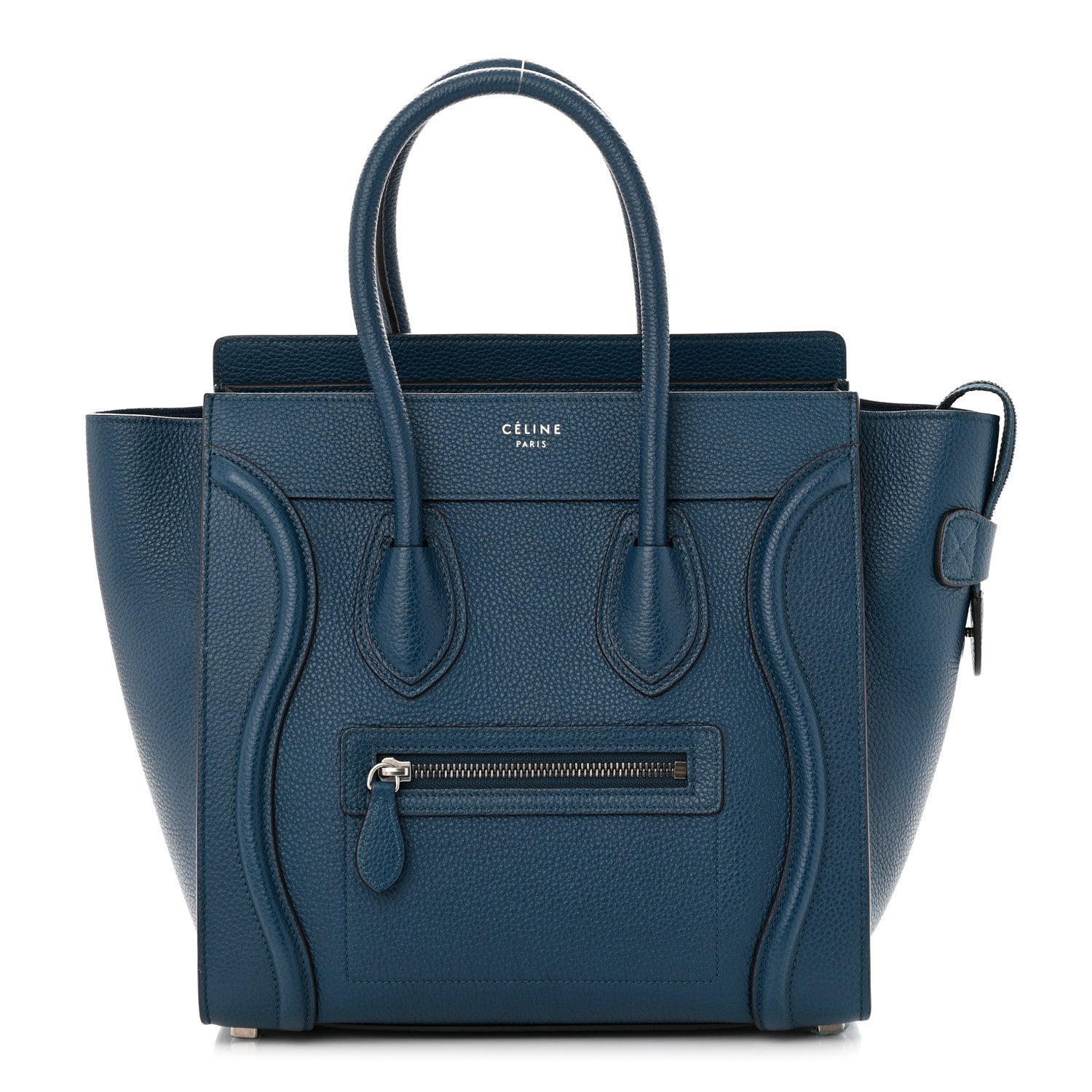 Celine Drummed Calfskin Micro Luggage Orage 1 of 12