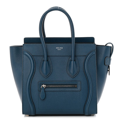 Celine Drummed Calfskin Micro Luggage Orage 1 of 12