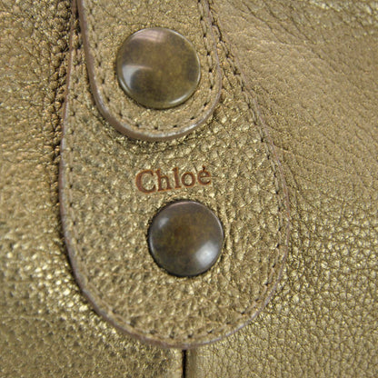 Chloe Metallic Calfskin Silverado Hobo Beige 7 of 10