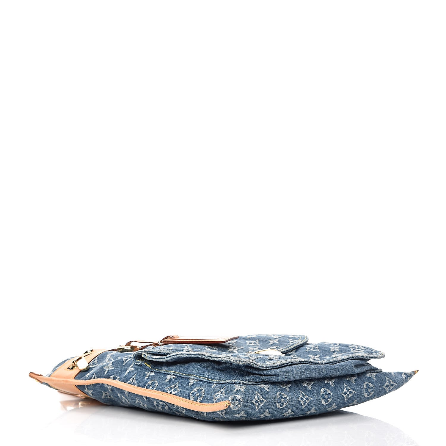 Louis Vuitton Monogram Denim Sac Plat Blue 4 of 12