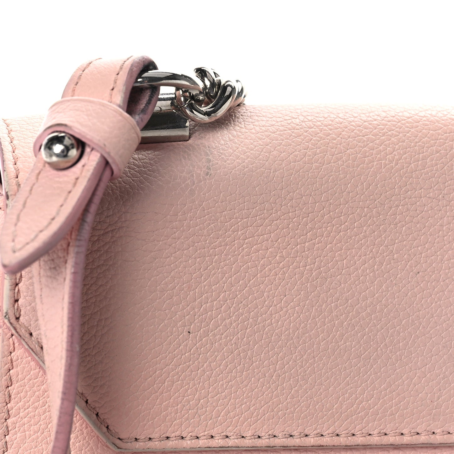 Calfskin Lockme II Chain Bag BB Rose Ballerine