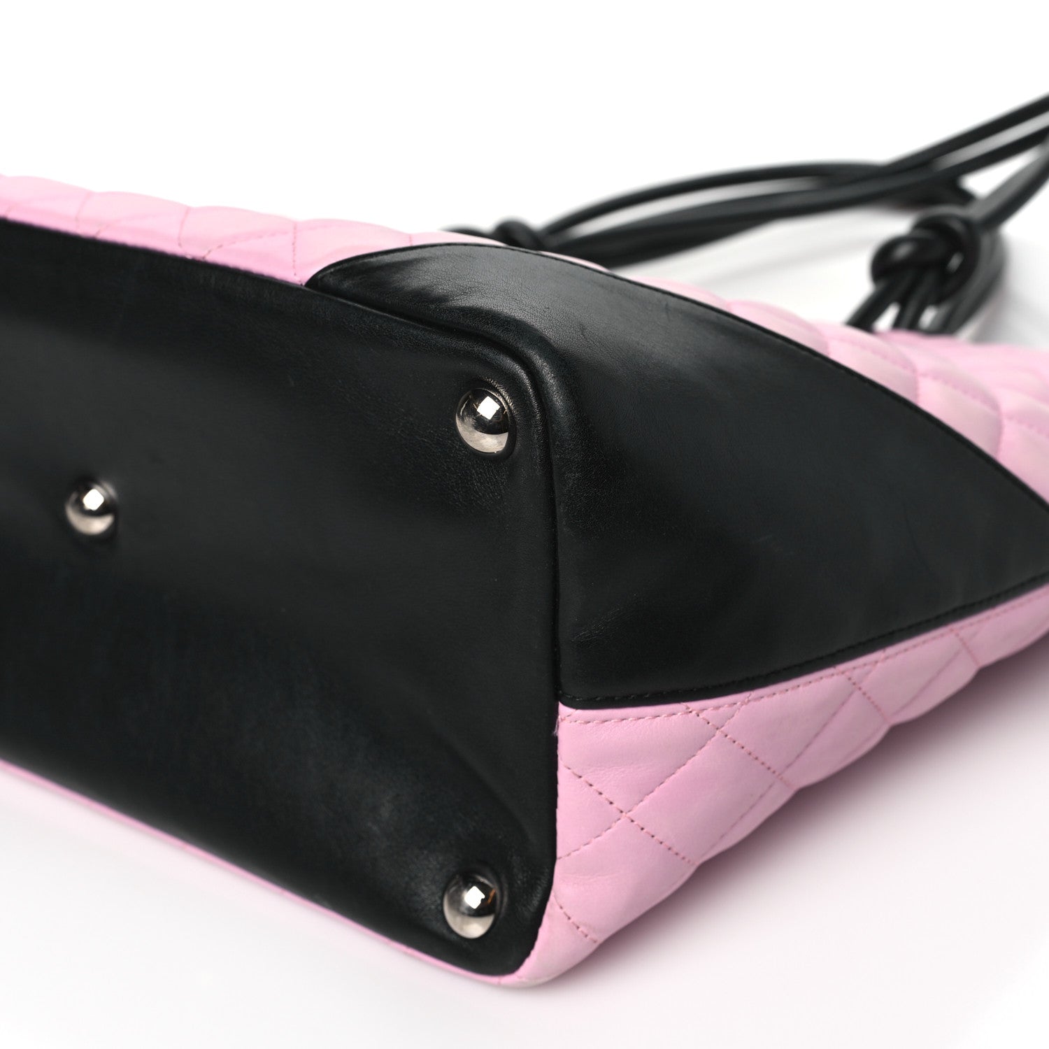 Chanel Calfskin Quilted Large Cambon Tote Pink Black 10 of 12