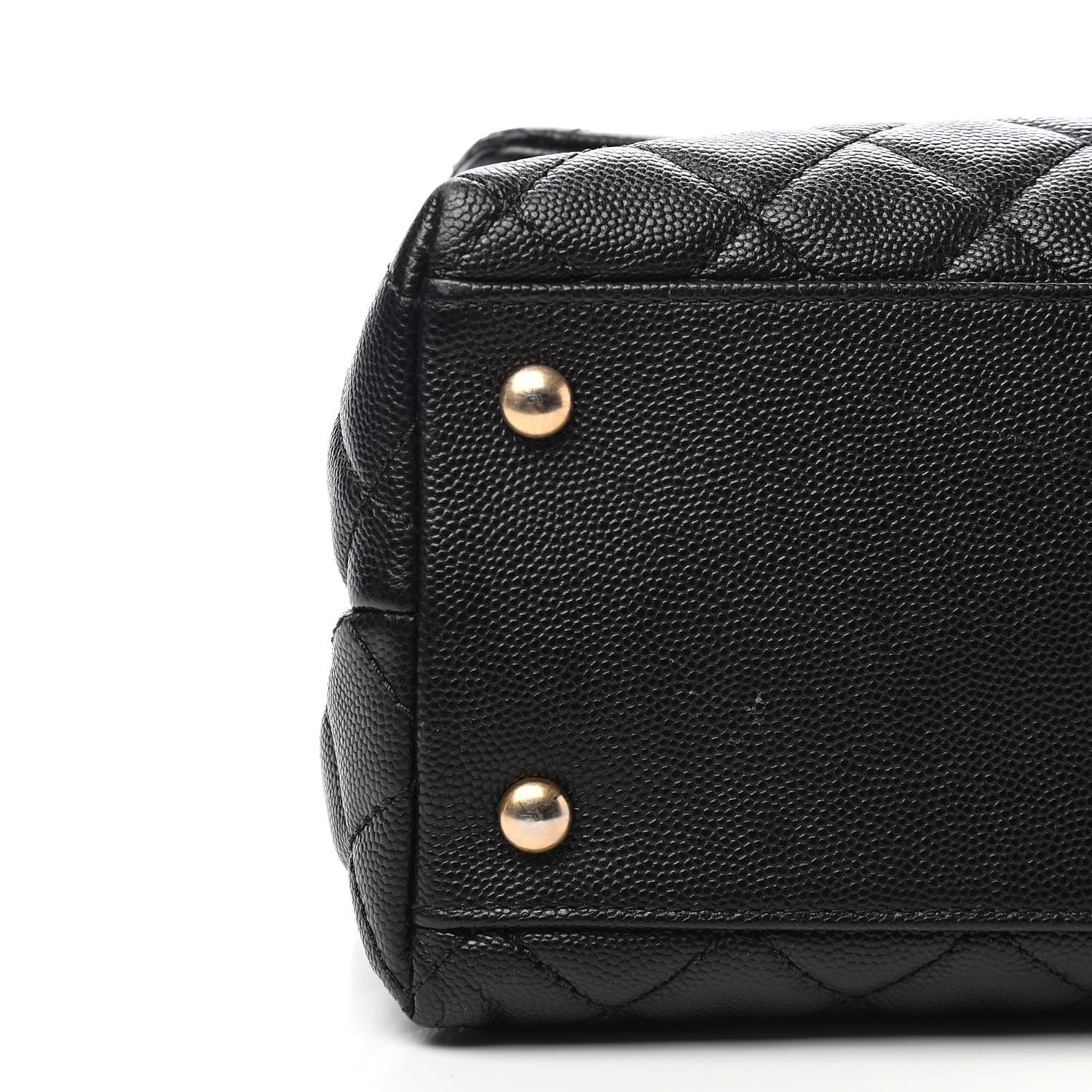 Chanel Caviar Lizard Quilted Medium Coco Handle Flap Black 8 of 9