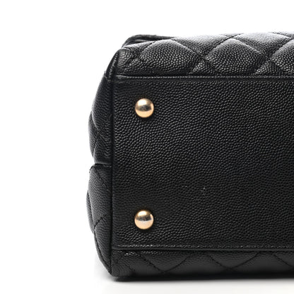 Chanel Caviar Lizard Quilted Medium Coco Handle Flap Black 8 of 9