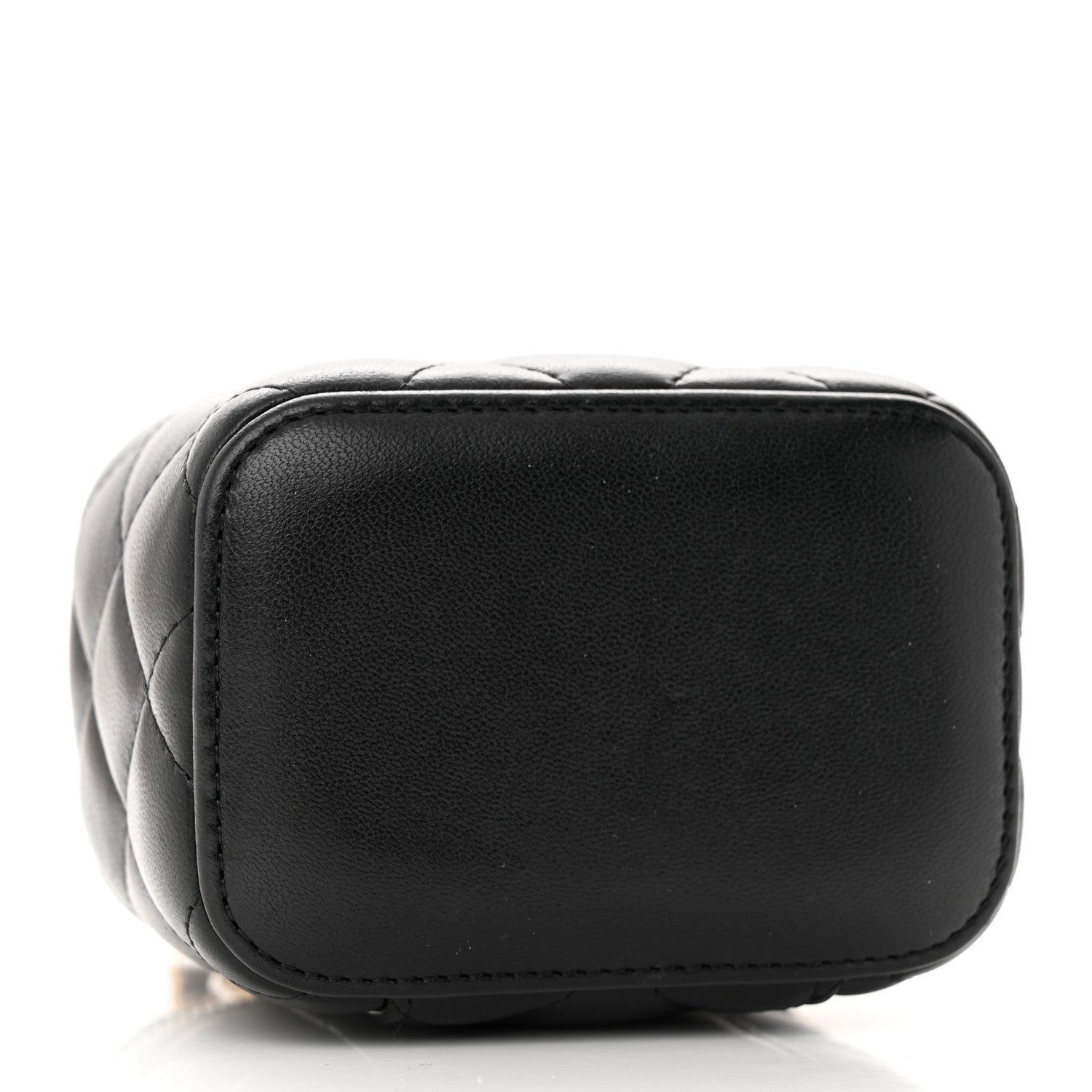 Chanel Lambskin Quilted Mini Pearl Crush Vanity Case With Chain Black 4 of 13