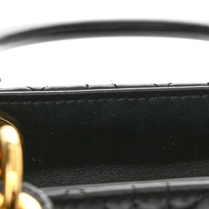 Christian Dior Lambskin Cannage Medium Lady Dior Black 11 of 11