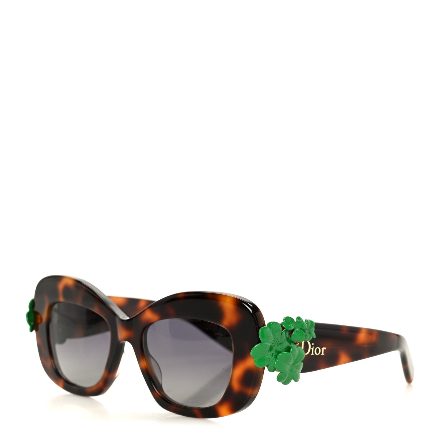 Christian Dior Clover S3I Square Sunglasses Tortoise 1 of 7