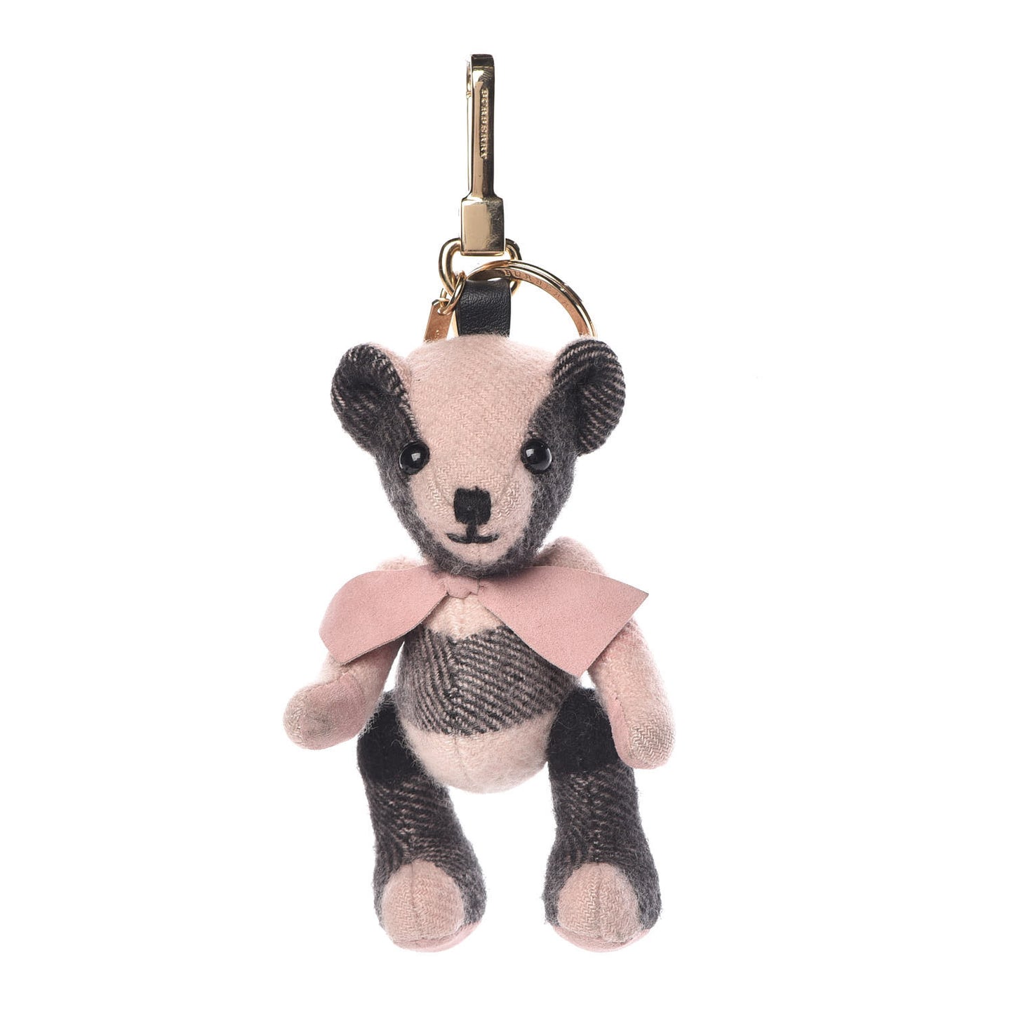 Cashmere House Check Colours Thomas Bear Bag Charm Ash Rose