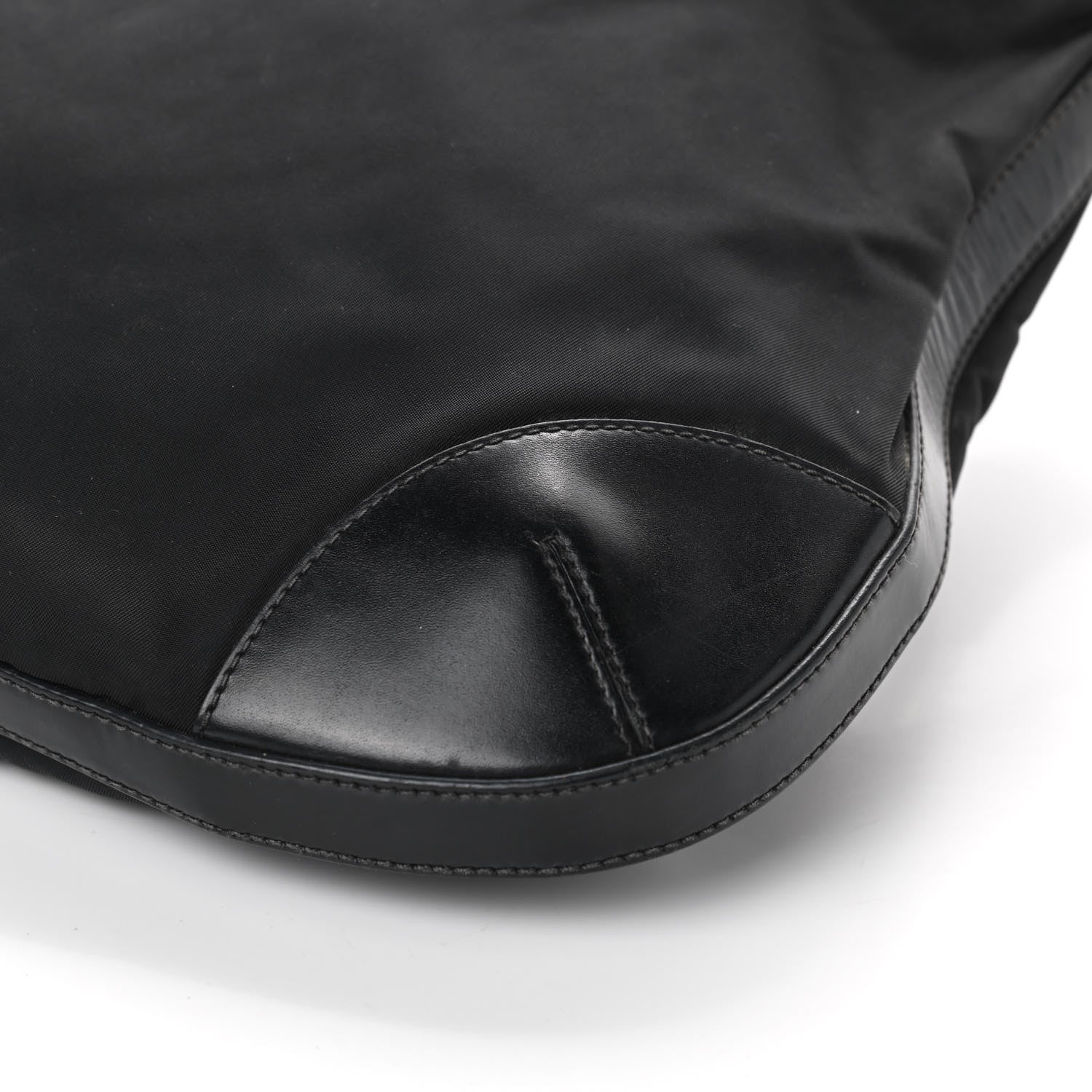 Prada Tessuto Nylon Calfskin Flat Messenger Bag Black 8 of 9