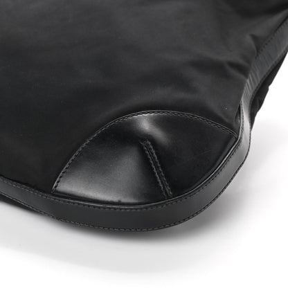 Prada Tessuto Nylon Calfskin Flat Messenger Bag Black 8 of 9