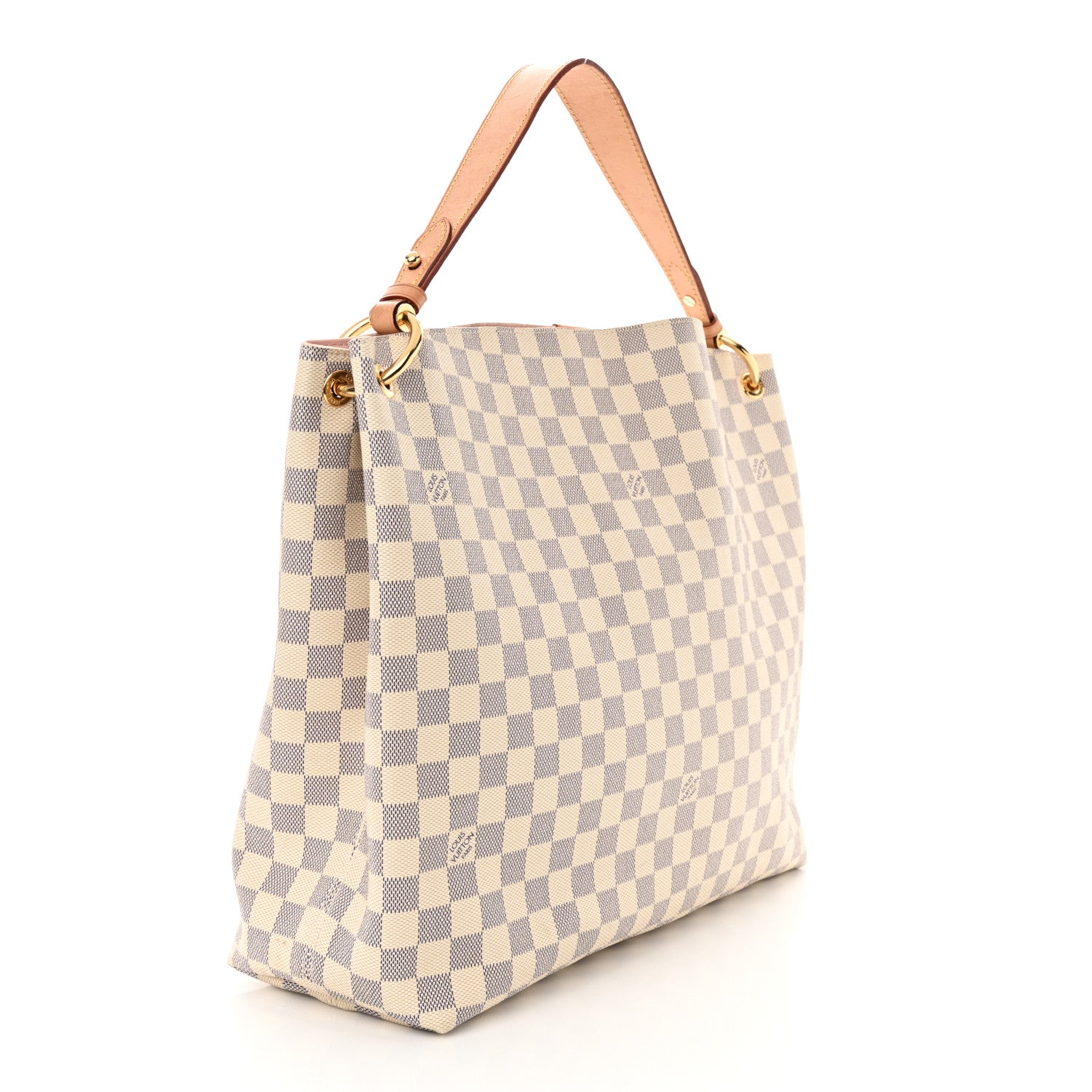 Louis Vuitton Damier Azur Graceful MM Rose Ballerine 3 of 13