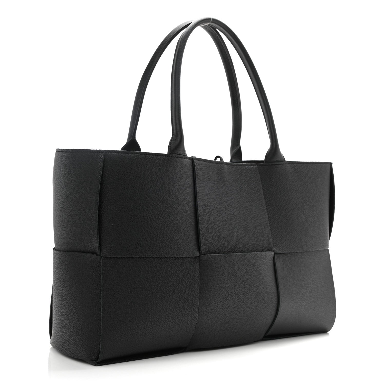 Bottega Veneta Grained Calfskin Maxi Intrecciato Arco Tote Black 4 of 10