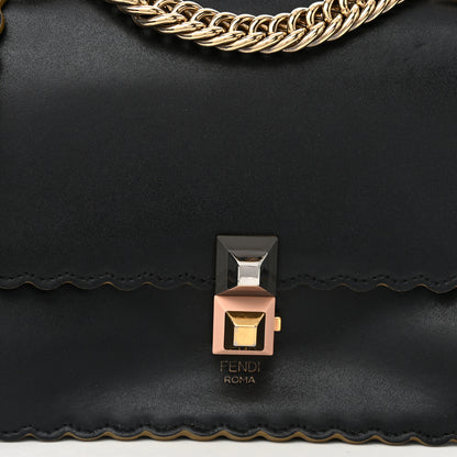 Fendi Vitello Liberty Scalloped Studded Small Kan I Shoulder Bag Black 8 of 13