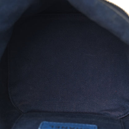 Chanel Denim Quilted Denim Trip Vanity Cosmetic Case Blue 5 of 11