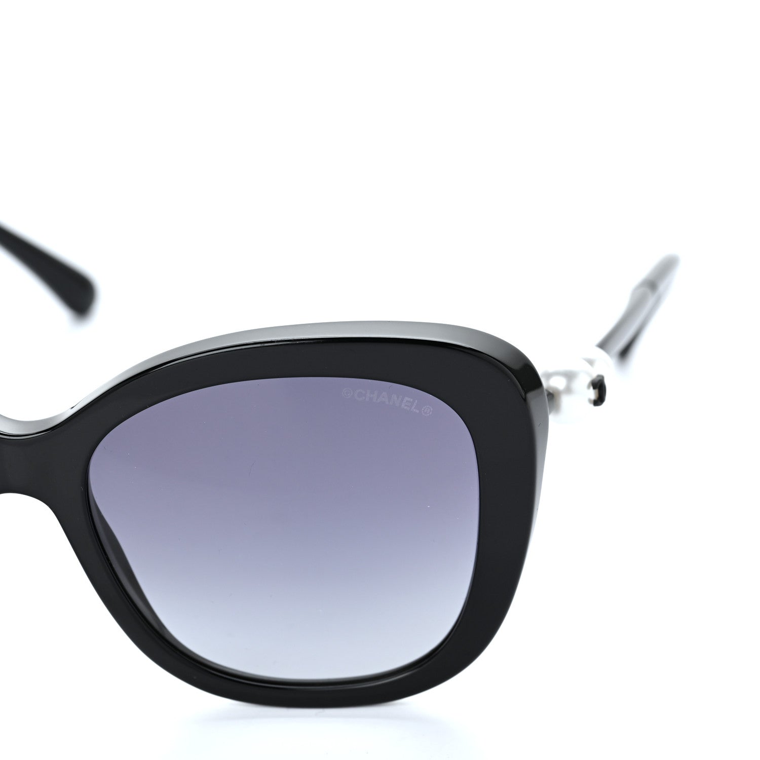 Chanel Acetate Butterfly Winter Pearl Sunglasses 5339-H Black 7 of 7