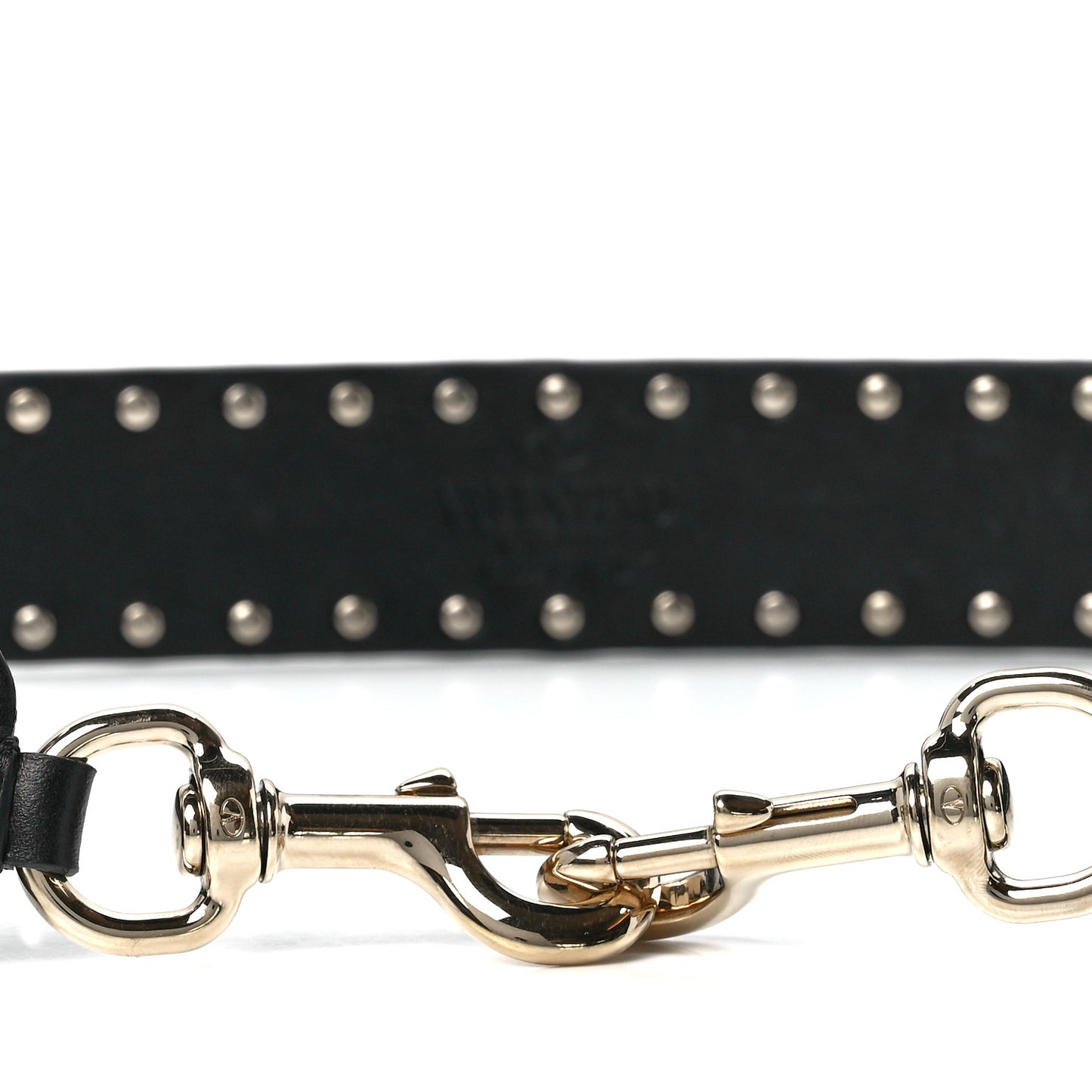 Lambskin Rockstud Spike Shoulder Strap Black