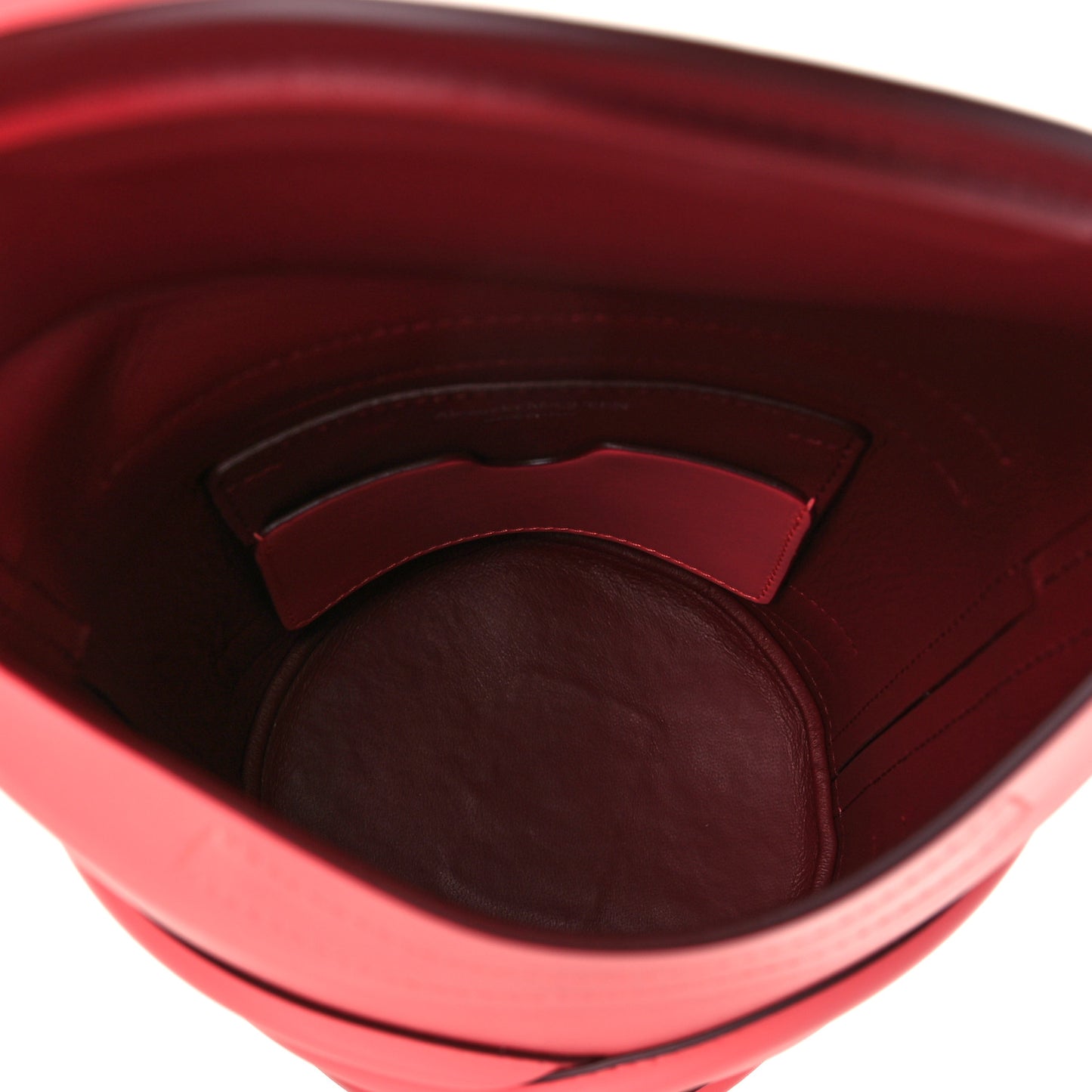 Calfskin The Curve Small Shoulder Bag Coral