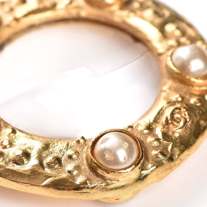 Chanel Pearl Loupe Magnifying Glass Necklace Gold 9 of 10