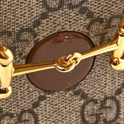 Gucci GG Supreme Monogram Mini Horsebit 1955 Crossbody Bag Beige Brown Sugar 13 of 14