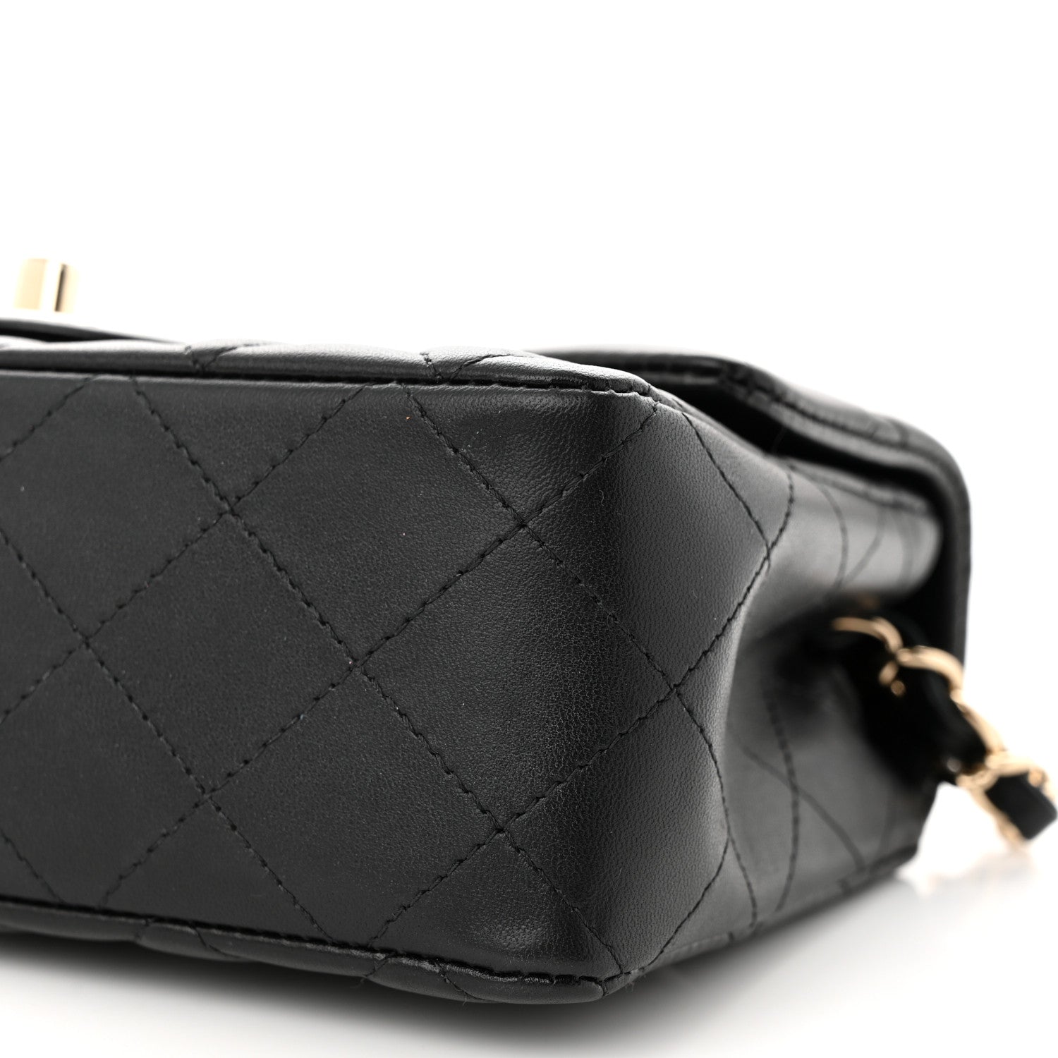 Chanel Lambskin Quilted Mini Rectangular Flap Black 10 of 10