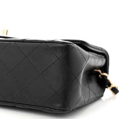 Chanel Lambskin Quilted Mini Rectangular Flap Black 10 of 10