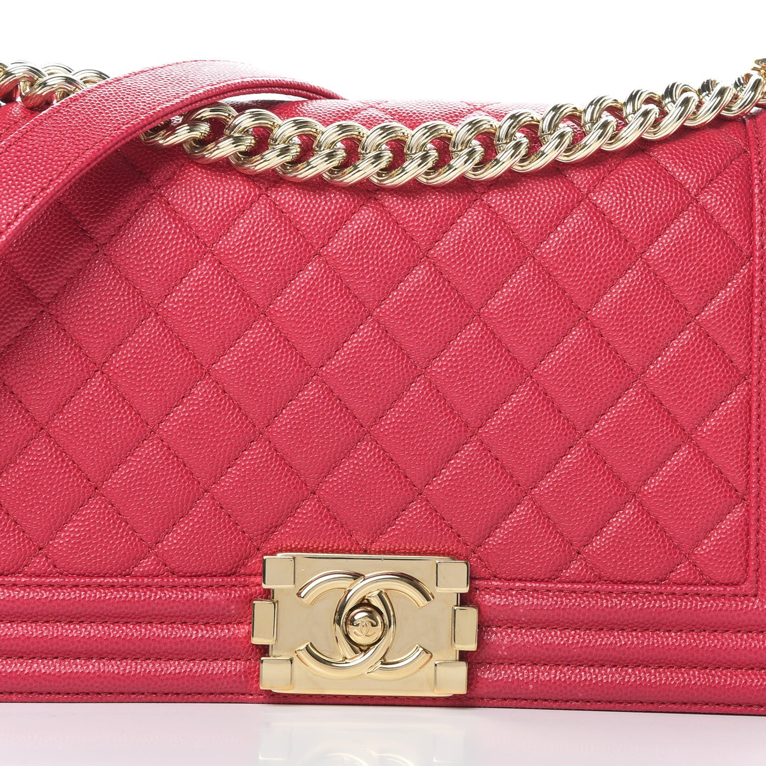 Chanel Caviar Quilted Medium Boy Flap Fuchsia 8 of 15