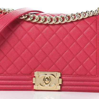 Chanel Caviar Quilted Medium Boy Flap Fuchsia 8 of 15