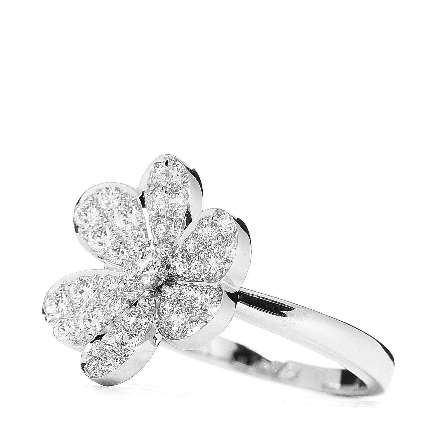 18K White Gold Diamond Small Frivole Ring 51 5.75
