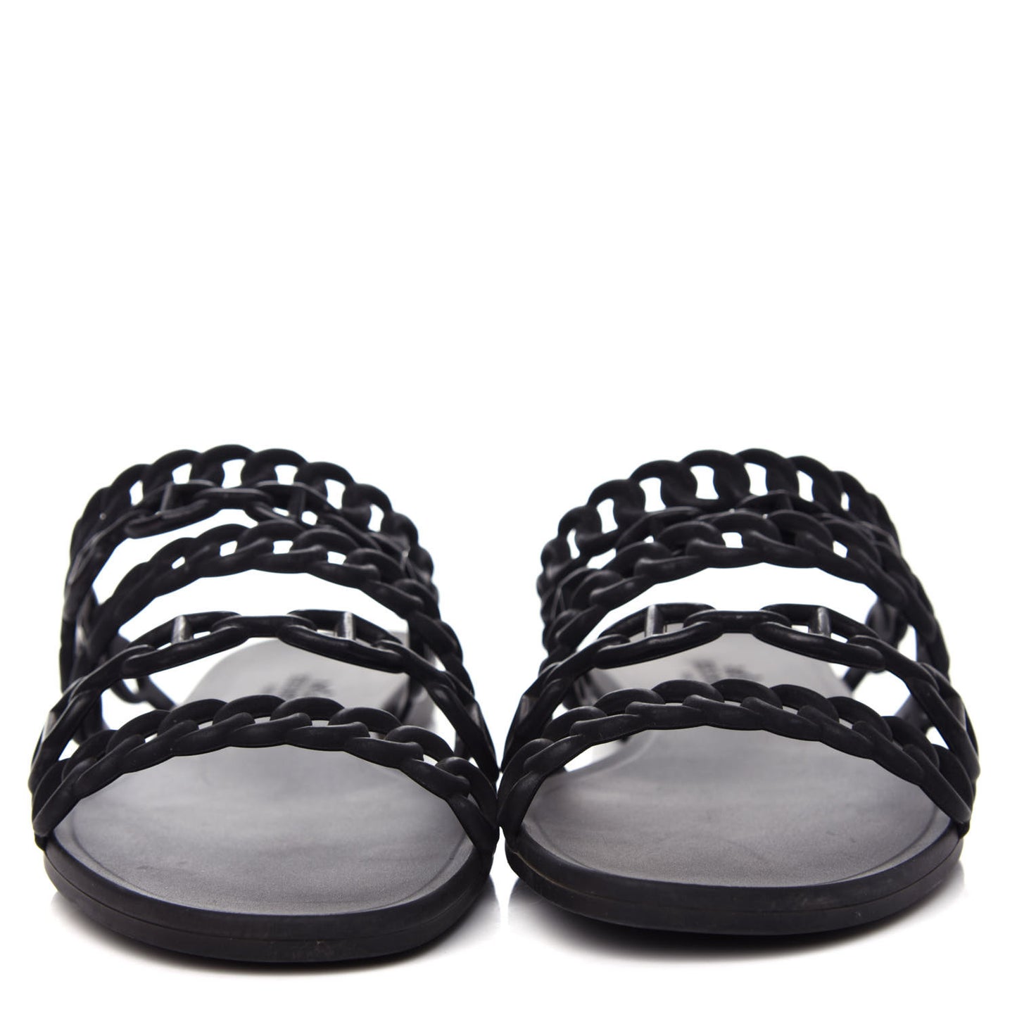 Rubber Chaine d'Ancre Nude Sandals 36 Black