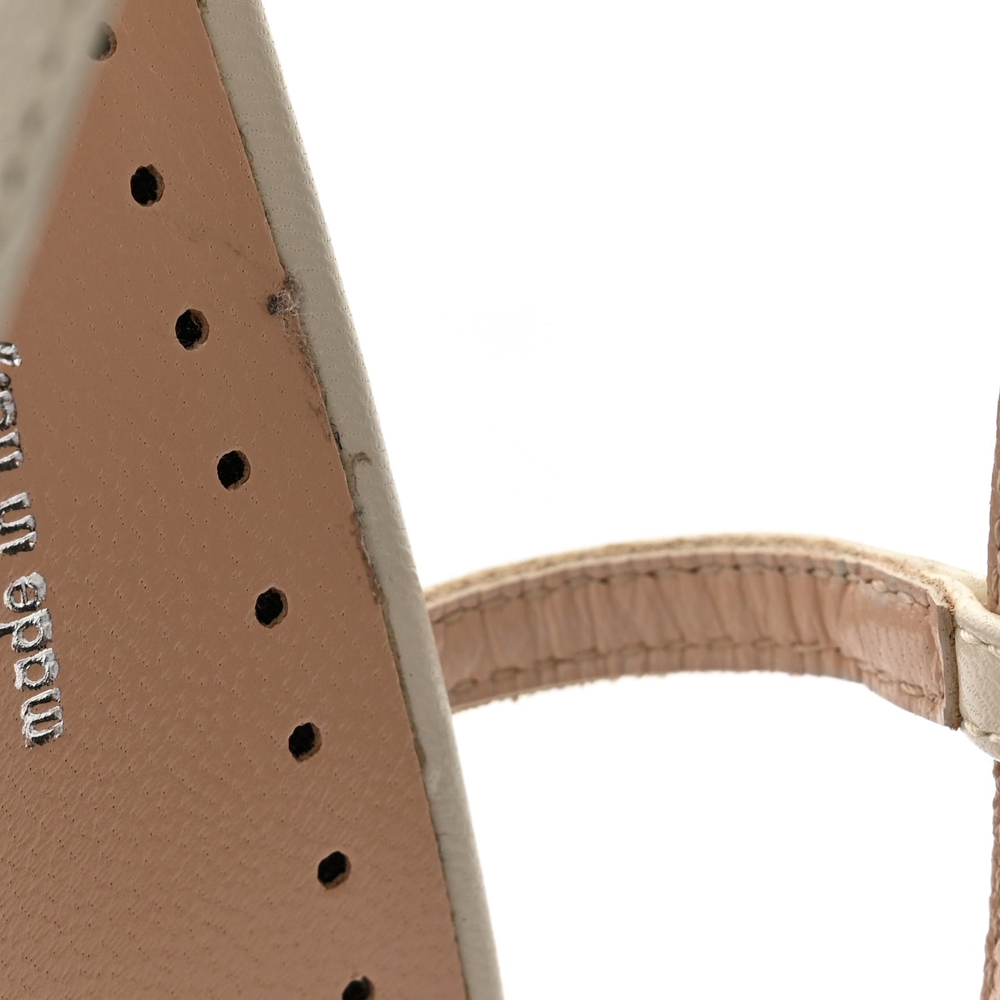 Malaga Kid Zumi Mid Heel Slide Sandals 37.5 Dusty White
