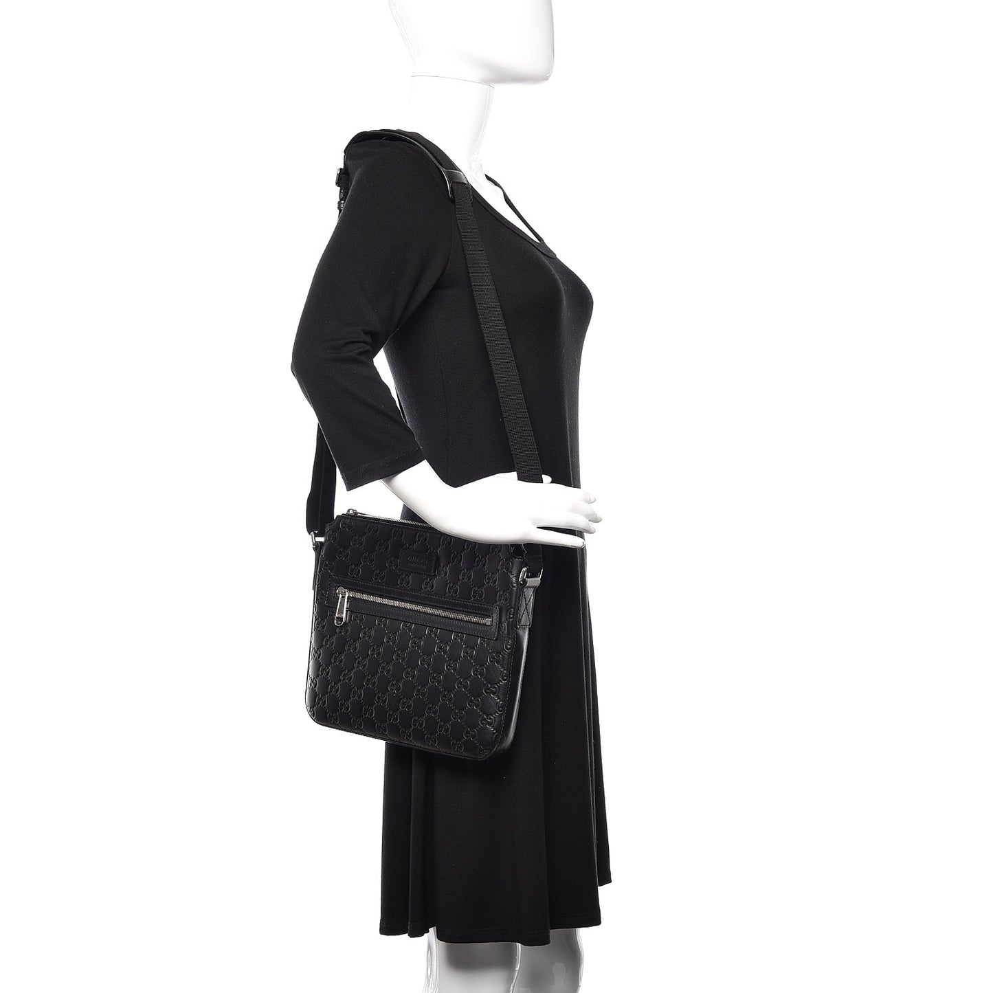 Guccissima Signature Small Messenger Bag Black