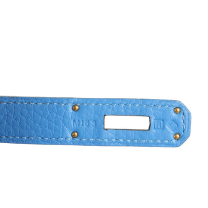 Hermes Taurillon Clemence Birkin 30 Bleu Paradis 10 of 23