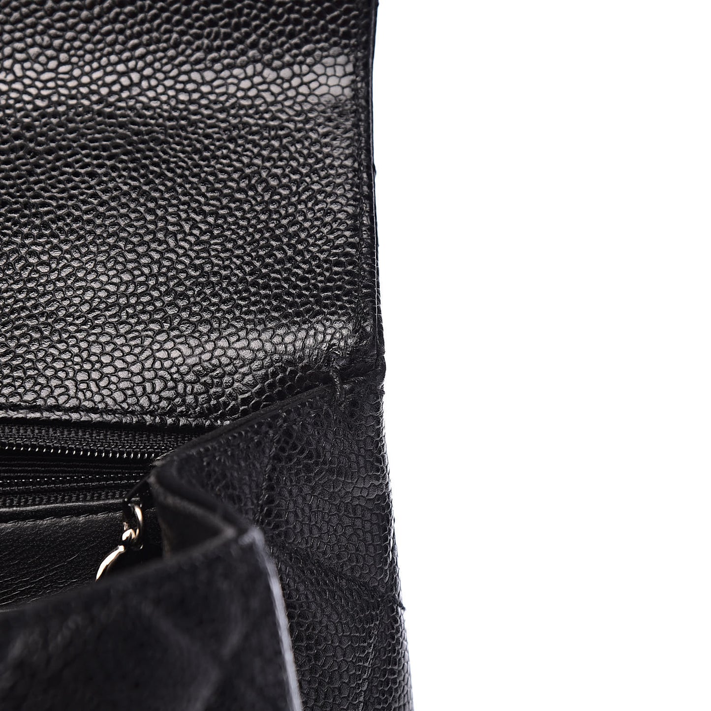 Caviar Quilted Jumbo Kelly Flap Black