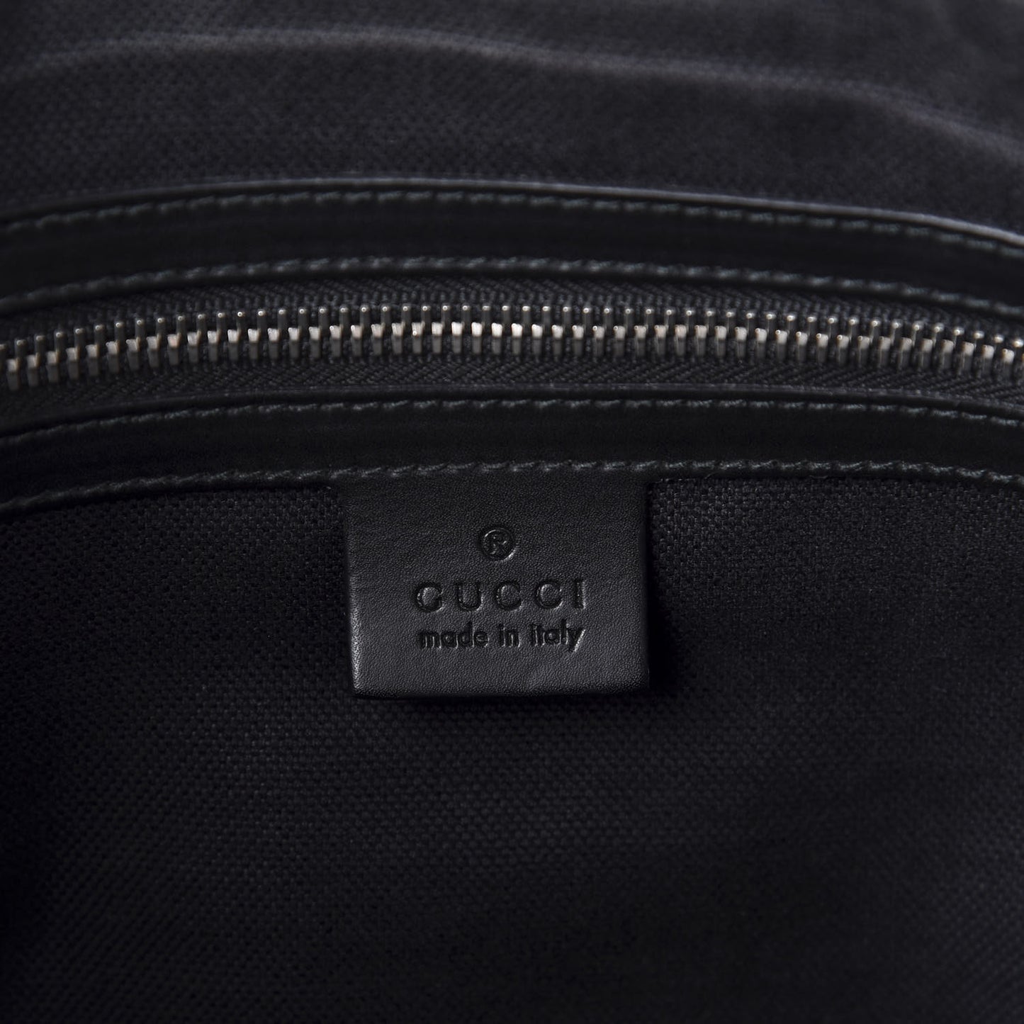 Soft GG Supreme Monogram Appia Calfskin Web East West Messenger Bag Black Grey