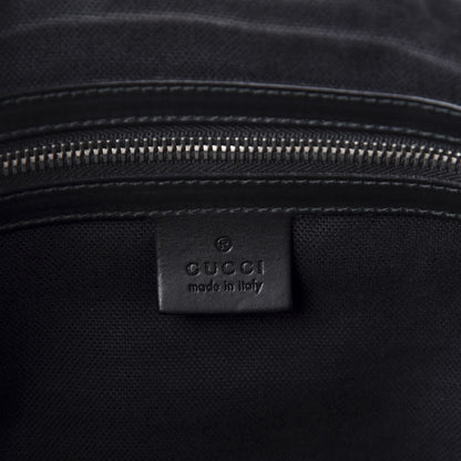 Gucci Soft GG Supreme Monogram Appia Calfskin Web East West Messenger Bag Black Grey 8 of 10