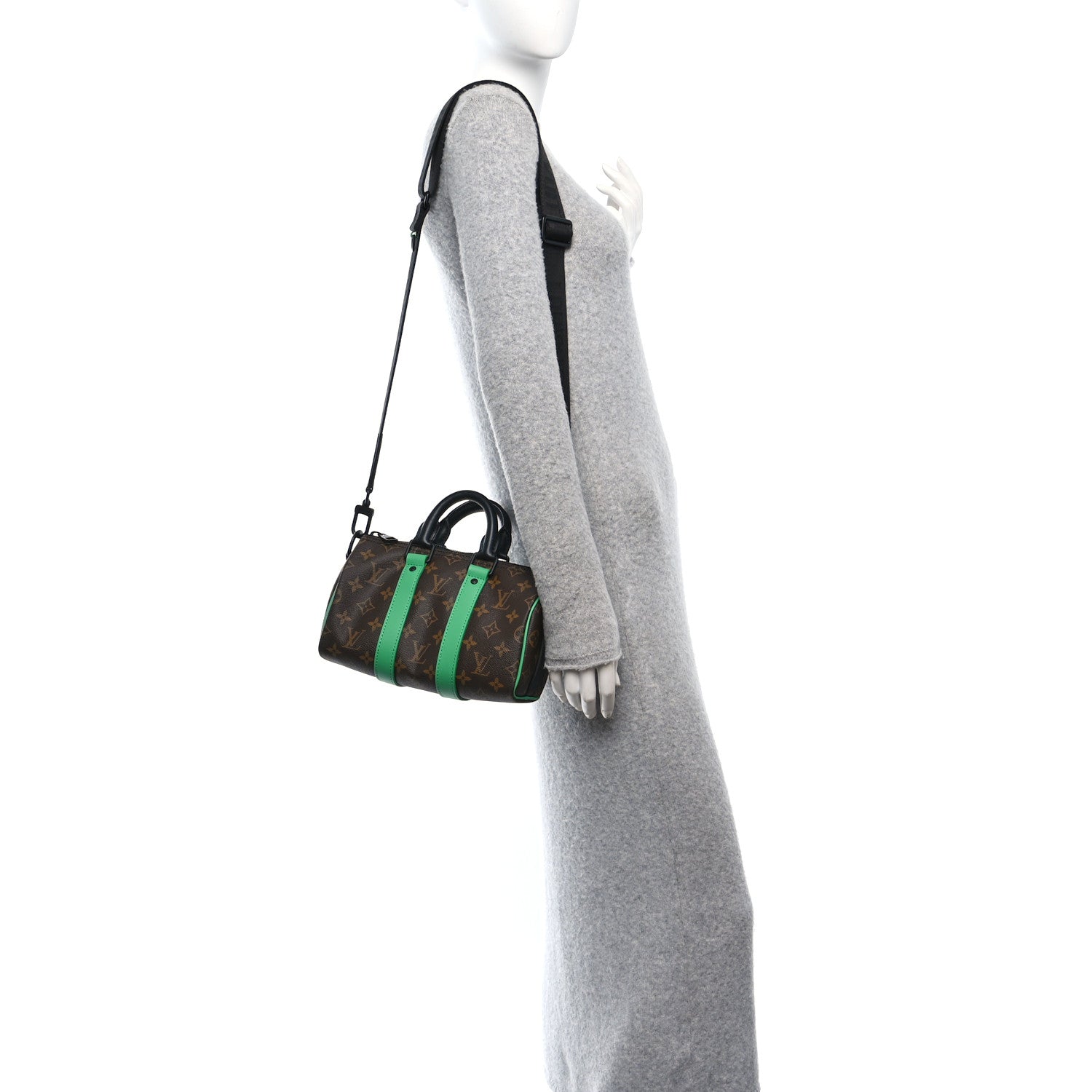 Louis Vuitton Monogram Macassar Keepall Bandouliere 25 Minty Green 2 of 10